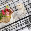 4Meter/lot 6-9cm Width Ecru Mesh Lace Embroidery Trim Kids Dress Home Textile Curtain Lace Accessories