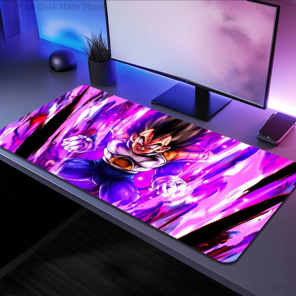 Large Desk Mat Keyboard Ergonomic Dragon Ball Anime Vegeta Mousepad Office Rubber PC Non-slip Anti-fray Home Custom Game