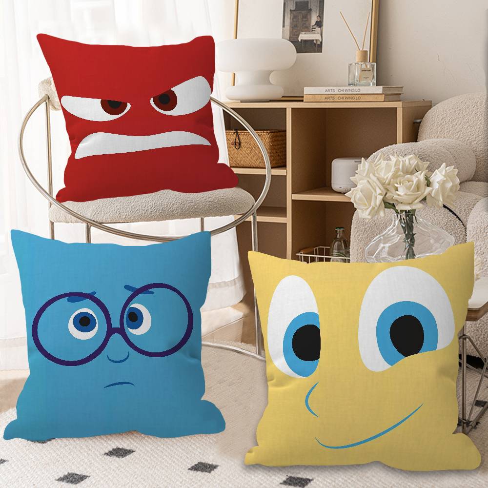 CARTOON ANGRY Funny Face Eyes Maple Design Cushion Cover Happy Autumn Harvest decor Holiday Decorati Pillow Cover