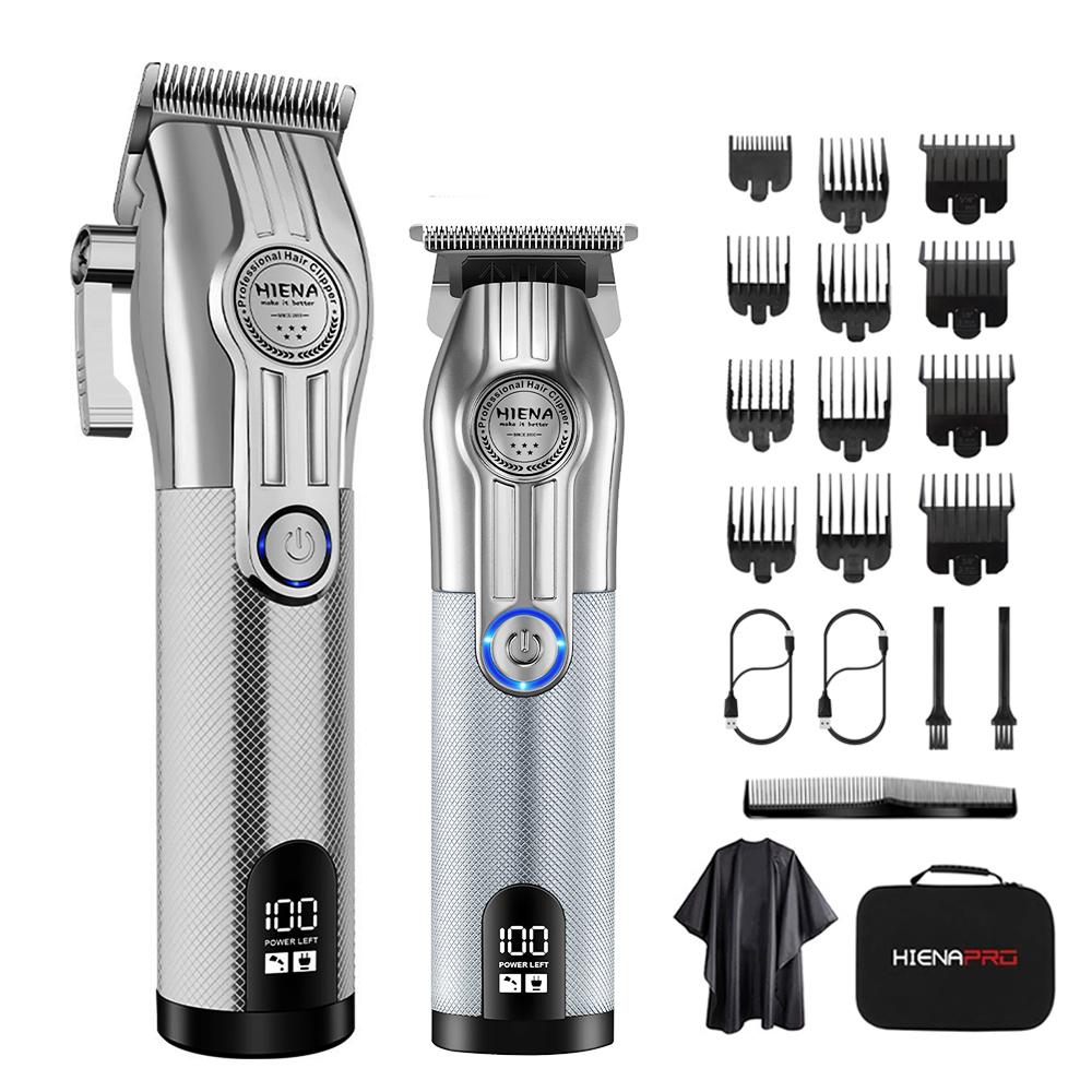 

Electric Hair Clippers for Men Cordless Clipper Trimmer Set Clippers for Hair Cutting Kit with Long Battery Life Hair Grooming срібний