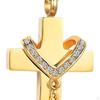 Double Cross Cremation Pendant Jewelry for Ashes Wedding Graduation Gifts