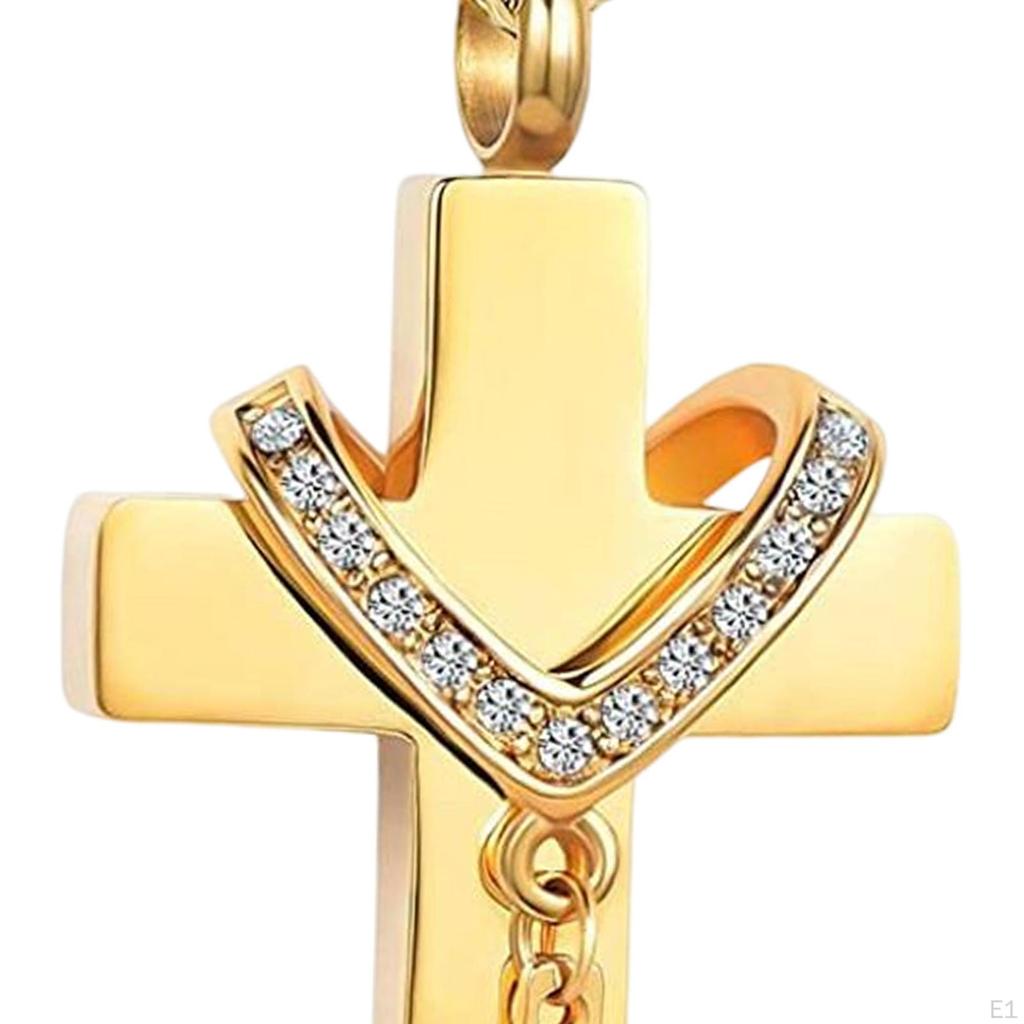 Double Cross Cremation Pendant Jewelry for Ashes Wedding Graduation Gifts
