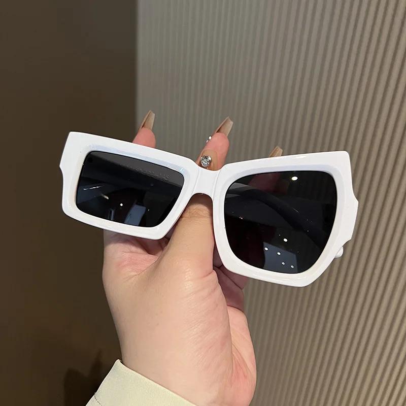 Irregular Square Sunglasses Funny Party Asymmetrical Sun Glasses Designer Personality Black Sunglasses