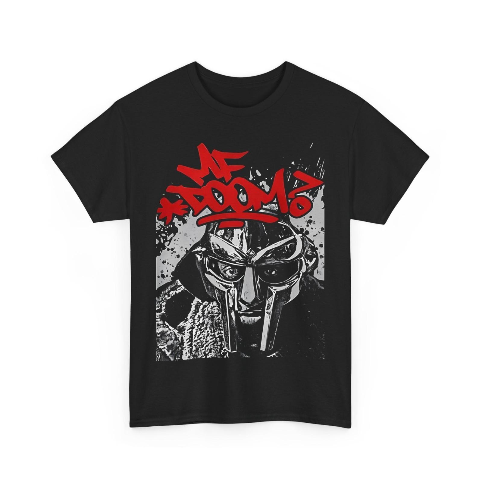 MF Doom 90s rare design black T shirt Graphic tee Unisex tee NH16186 M