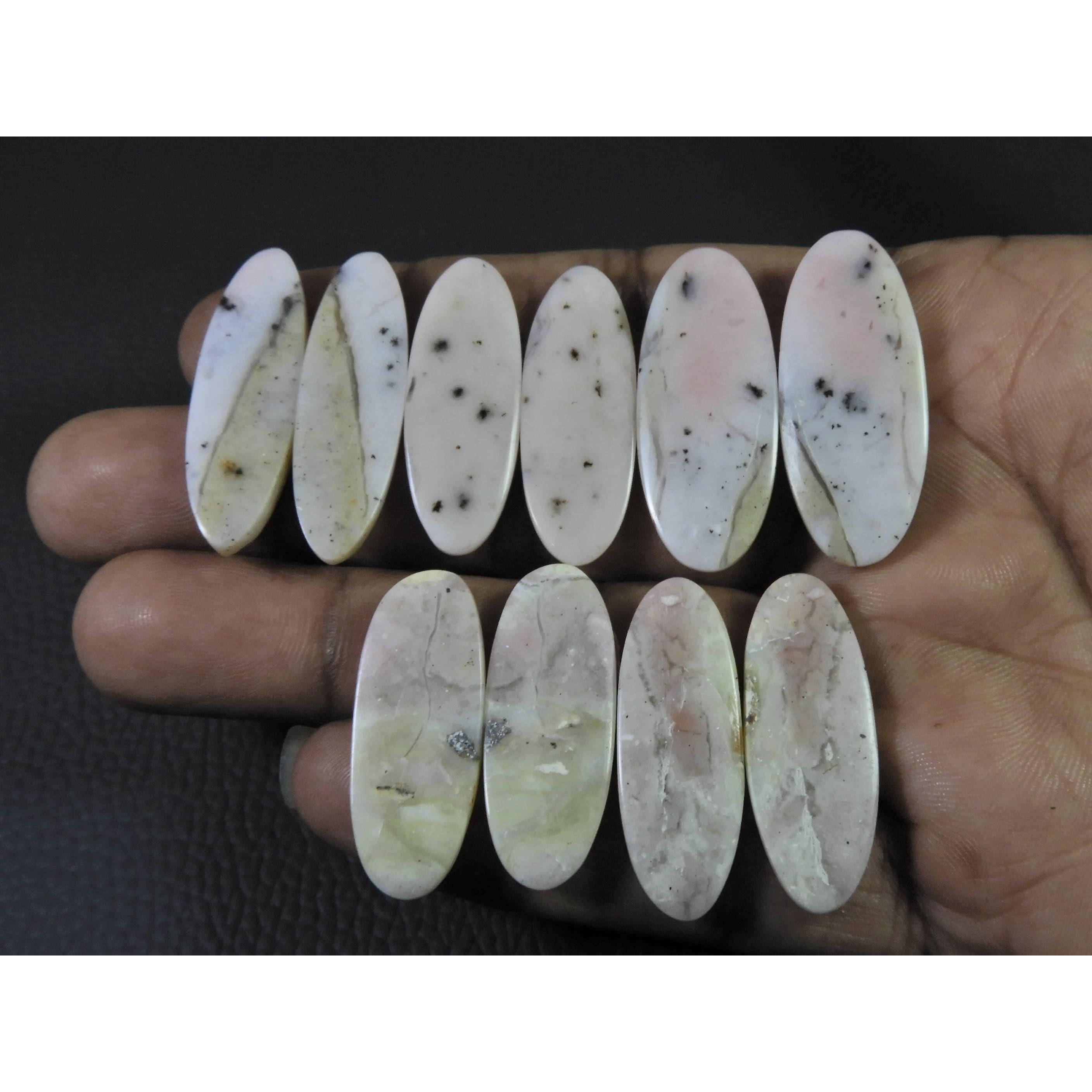 

156Cts. Natural Pink Opal Matched Pair Oval Cabochon Gemstone 5 Pair Lot C-446