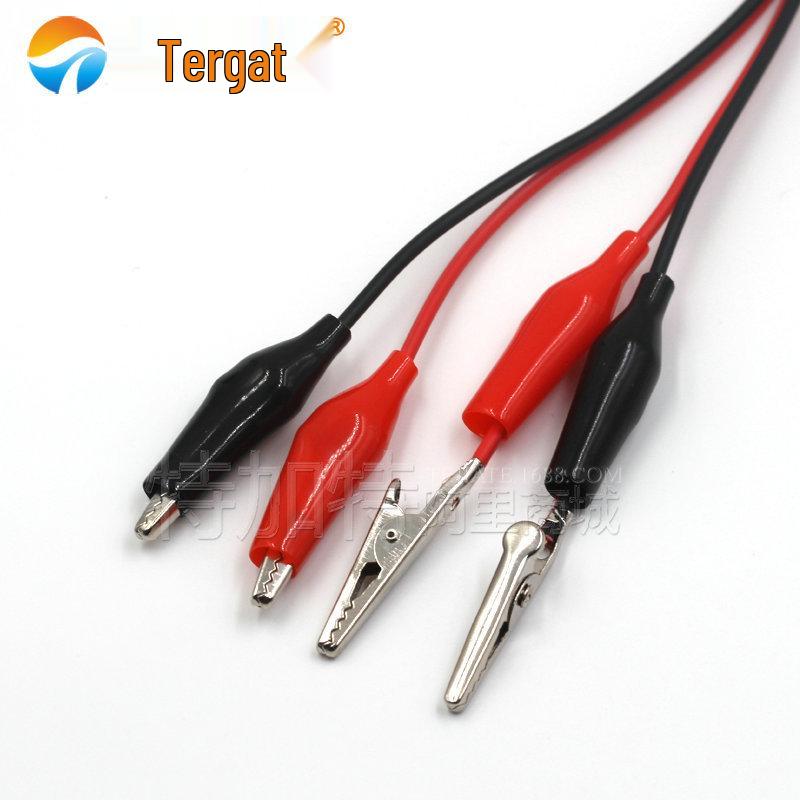 1m Red & Black Double-Headed Alligator Clip Test Leads with 4 Clips (2-to-2 Configuration)