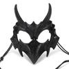 Halloween Halbgesichtsmaske - Schwarzer Tiger Yaksha Tengu Werwolf Cosplay