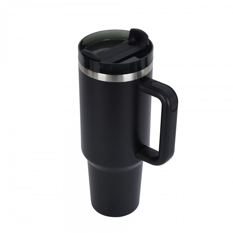 40oz Stainless Steel Insulated Travel Mug With Handle Car Office Home - Double Wall Vacuum Thermos Cup