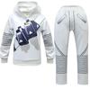 Set Felpa con Maniche Lunghe Pantaloni Maschera Copricapo DJ Marshmello per Bambini e Bambine Costumi Cosplay di Halloween Vestito per Giochi di Ruolo