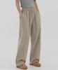 PIANER Linen-Like Semi-Wide Pants (Beige)