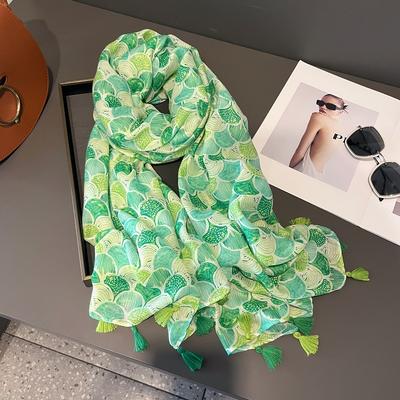 New Fashion Colorful Shells Tassel Viscose Shawl Scarf Lady High Quality Wrap Pashmina Stole Bufandas Muslim Hijab 180*90Cm