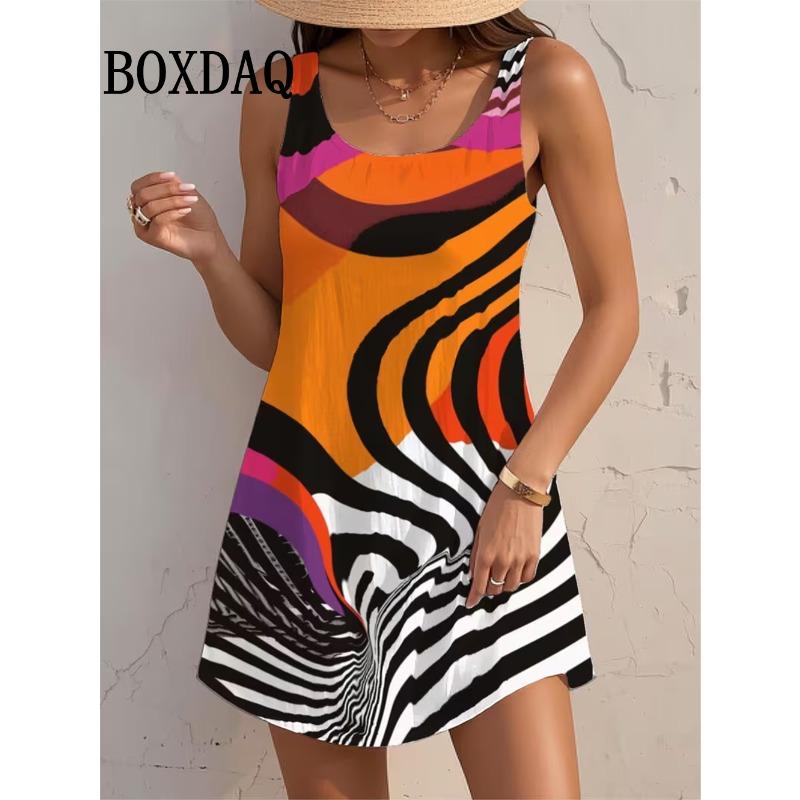 Robes Gilet 3D Mode pour Femmes Robes Quotidiennes pour Femmes Été