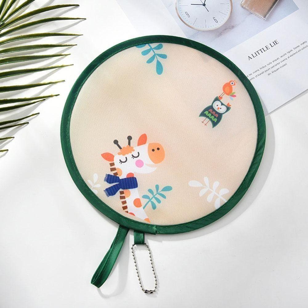 High Quality PET Pocket Fan Mini Gift Cartoon Small Fan Foldable Pocket Cloth Fan