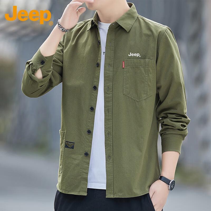 Jeep Men's Long Sleeve Workwear Shirt Jacket