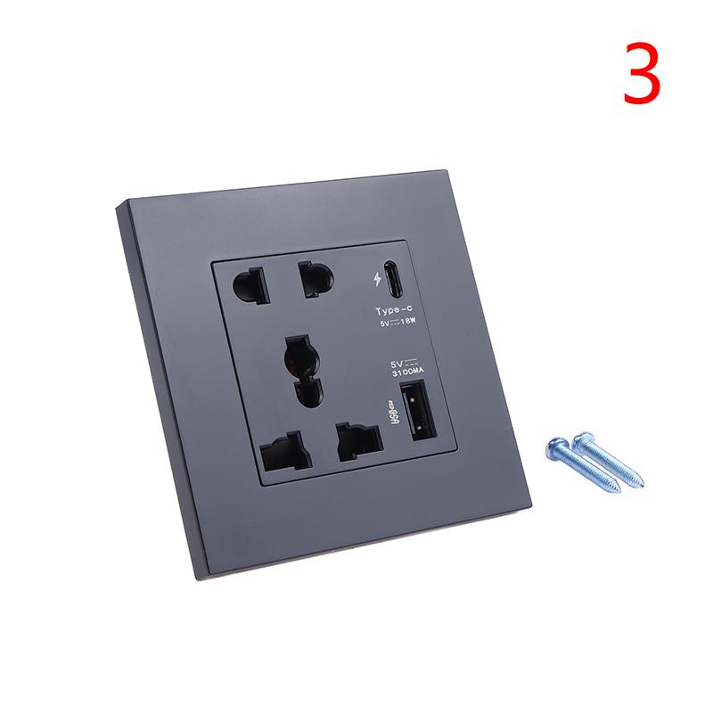 Type C Port Socket Power 4000Ma Usb Outlet Household Embedded Wall Power Usb Outlet Modern Electrical Wall Panel For Home Office