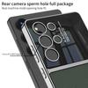 Suitable for Samsung S25 Ultra Electroplated Plain Leather Gentleman Mobile Phone Case with Leather Fashion Simple Style Protection Case