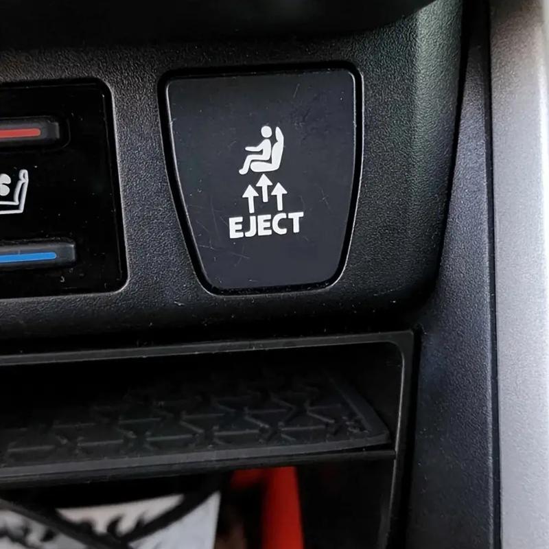 

Single Unit Men s Witty Car Trimmings EJECT Button Stickers for Idle Vehicle Switches; Jocular Gift for Auto Devotees