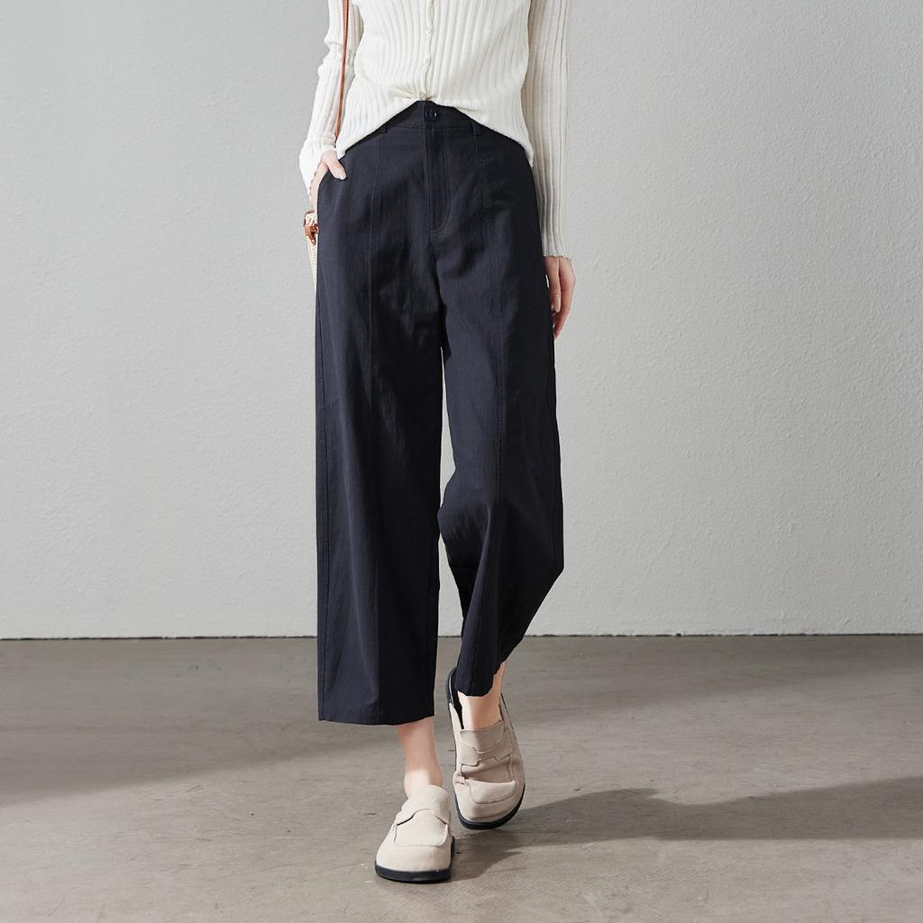 Sew Design Casual Wide Leg Pants for Women In Spring 2026, Fashionable, Loose and Versatile, Slimming and Casual Cropped Pants