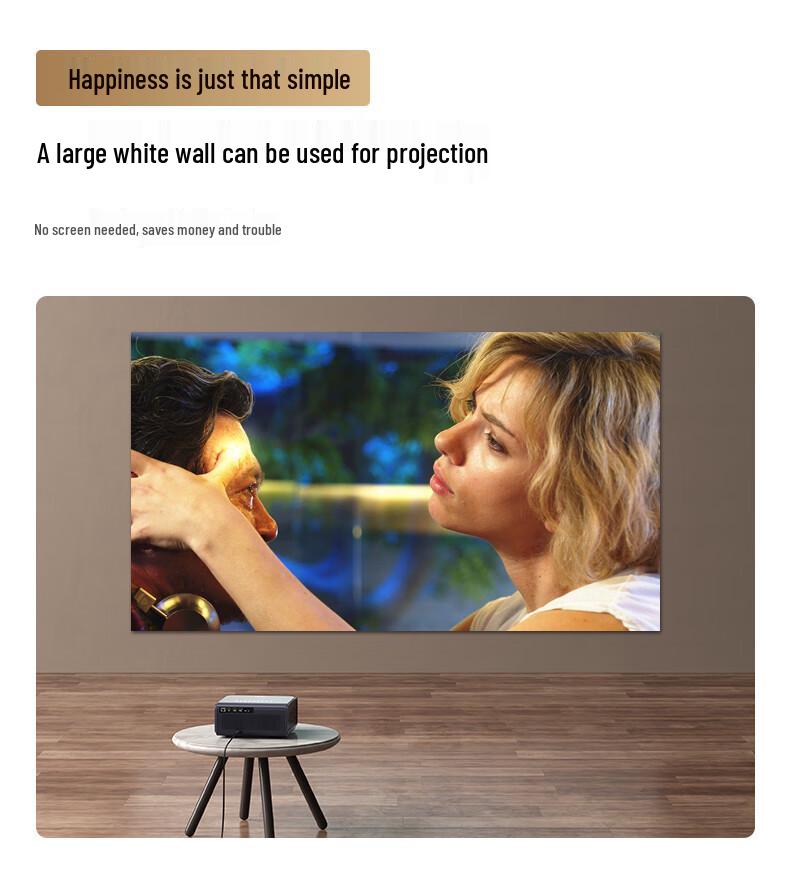 Konka H31 1080P HD Projector: Ideal for Home, Office, or Mobile Screen Mirroring