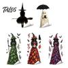 Removable Window Stickers Halloween Witch/Ghost Clings, Static Glass Stickers, Waterproof PVC Decals, Film Decorative for Home Store And Holiday Party