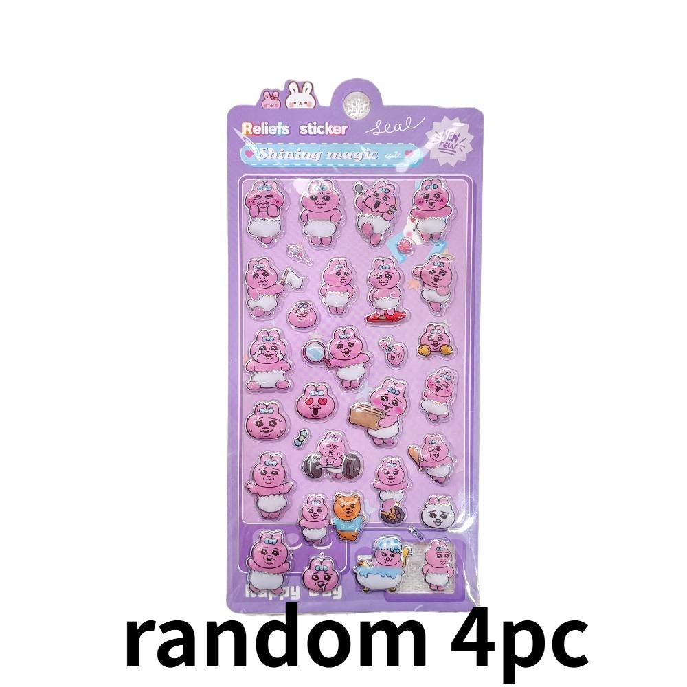 Hot 3D Relief Hollow Stickers - Cute Cartoon Anime Decals Waterproof for Kids Laptop Decor & Anime Fans Gift Presents
