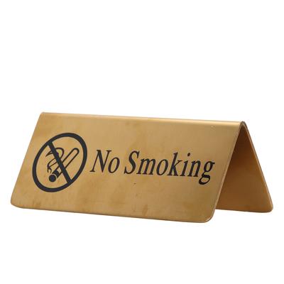 Metal Table Top Sign Strong Stainless Steel Double Sided Space Saving Gold Tabletop Sign for Party