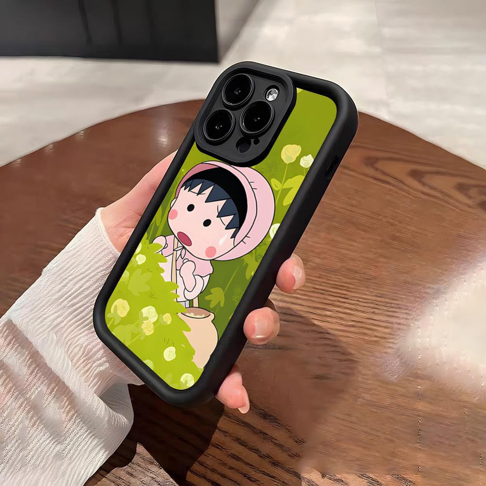 Chibi Cute M-Maruko Phone Case For IPhone 17 Pro Max 15 Pro 16 14 Plus 12 13 Mini 11 Pro Shockproof Soft Cover