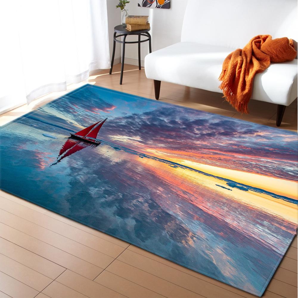 Scenic Carpet Feather Wind Bedroom Floor Mat