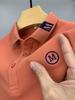 High-End Embroidered Men's Cotton Polo Shirt: Summer Short-Sleeved Lapel Design