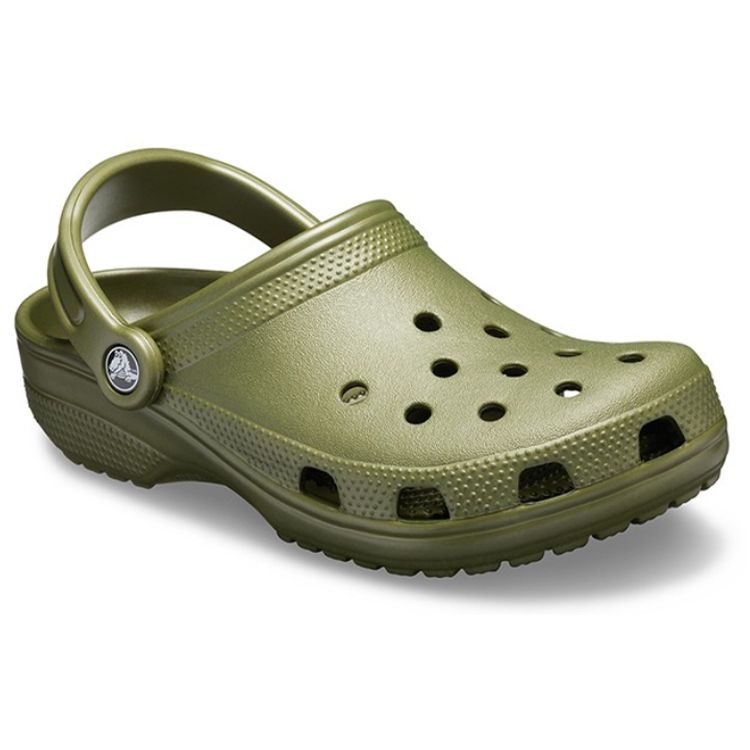 Crocs Classic Clog Unisex Army Green EVA Round Toe 2cm Breathable Outdoor Beach Clogs 10001-309