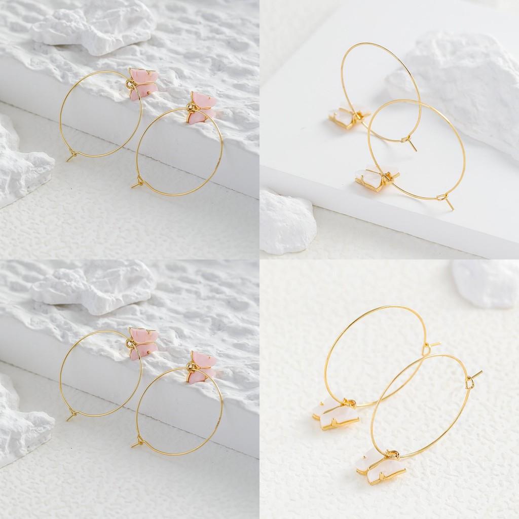 Creative And Chic Butterfly Earrings Alloy Geometric Style For Women