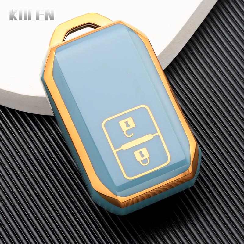 Fashion Car Key Case Cover Shell For Suzuki Ertiga Swift  Wagon R Japanese Monopoly Type 3C Protected Fob Bag Accessories