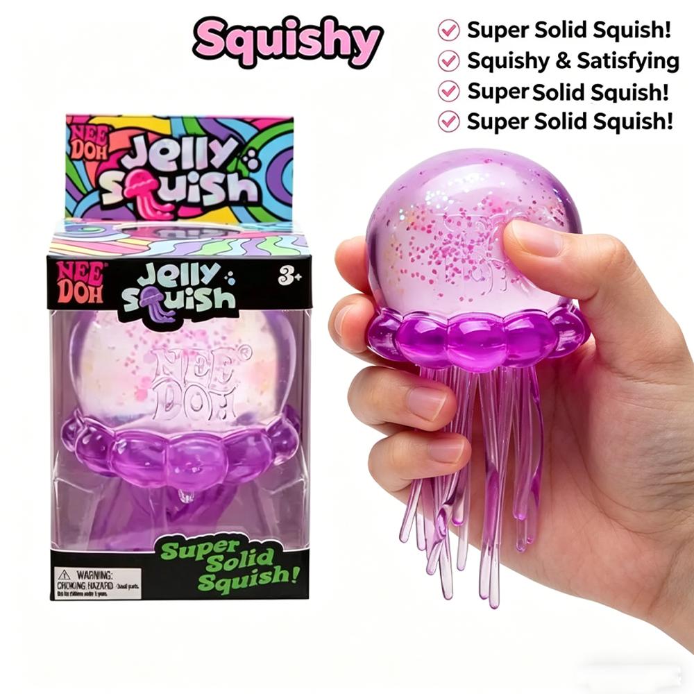 Fashion 1Pcs Needoh Octopus & Jellyfish Squishy Cute Relaxing Squeeze Sensory Calming Toy Soft Jelly Sensory Stress Relief Toys