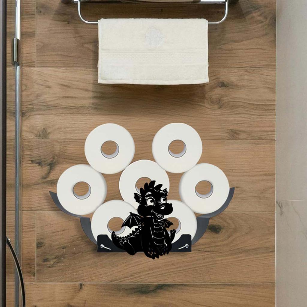 Decorative Wrought Wall Mounted Towel Holder with Large Capacity for Kitchen and Bathroom