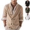 2025 Winter Solid Color Collared Long Sleeve Sweater Jacket