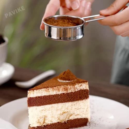 Mini Strainer, Flour Sifter, Fine Grain, Heavy-Duty, with Handle, Rust-Resistant, 304 Stainless Steel, for Confectionery, Flour, Breadcrumbs, Grains,