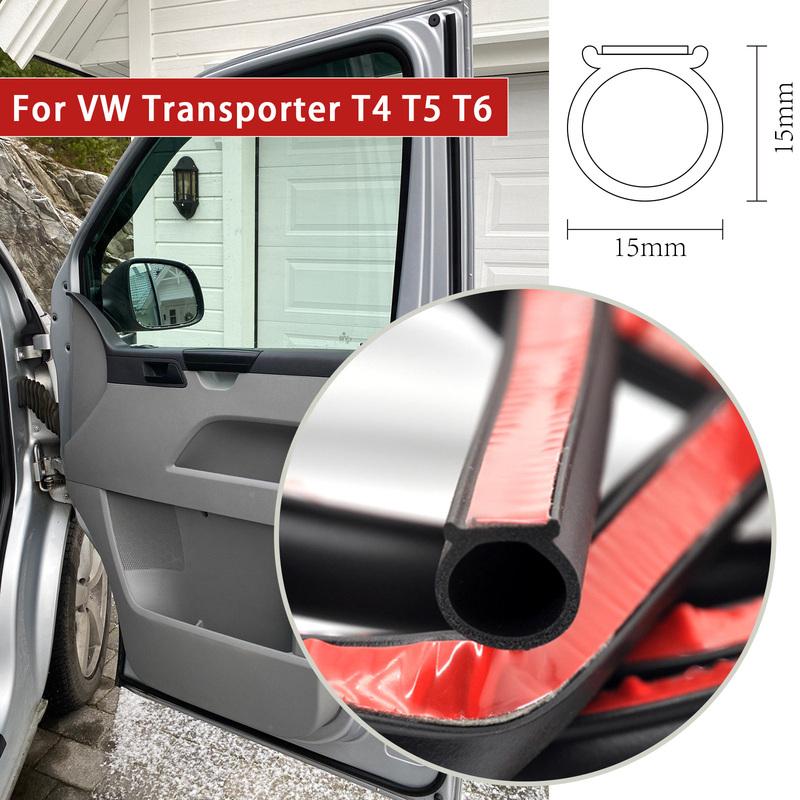 10M Door Seal For VW T4 T5 T5.1 T6 Transporter Multivan Caravelle Campervan California Motorhome Extra Cab T32 Strips Upgrade