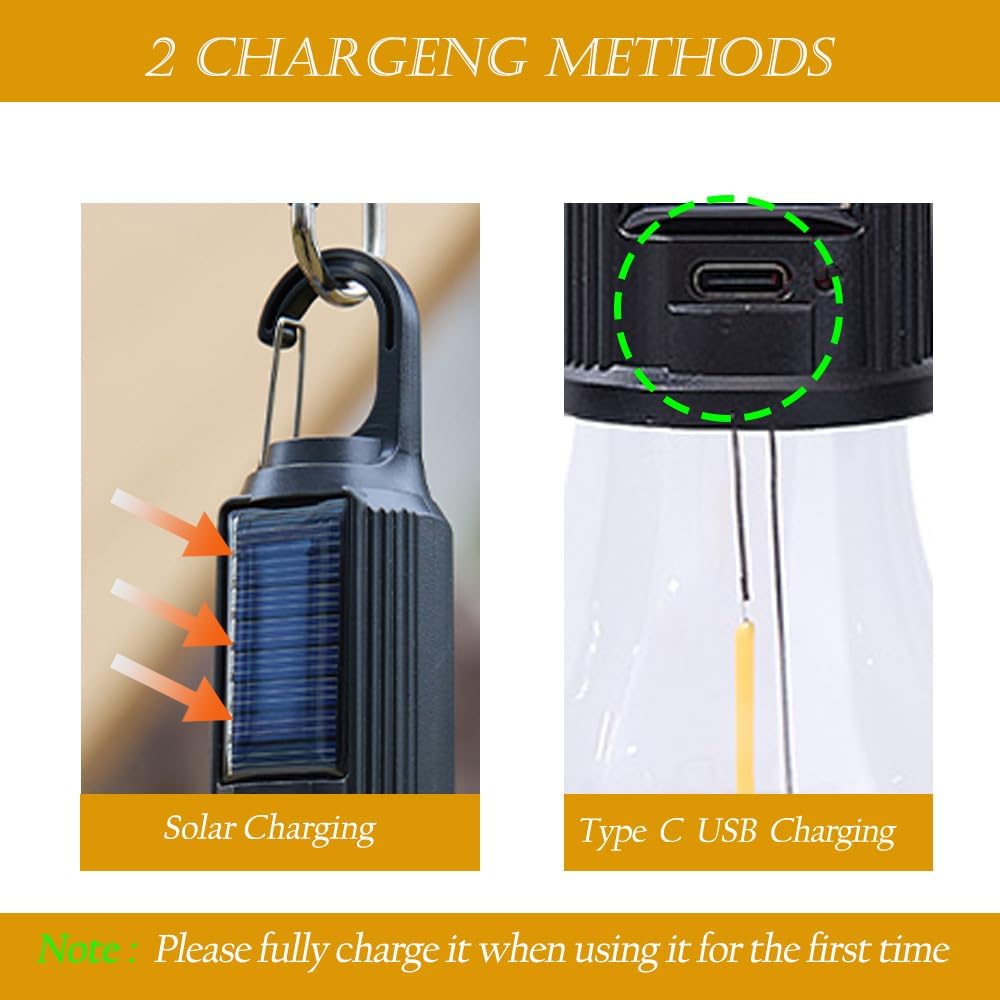 Xiaomi Solar Camping Lamp Bulbs Outdoor USB Charging Solar Powerd Hanging Lights Portable Tent Light Waterproof for Camping BBQ Decor