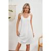 Summer Women's Halter Dress Solid Colour Round Neck Halter Loose Sleeveless Dresses