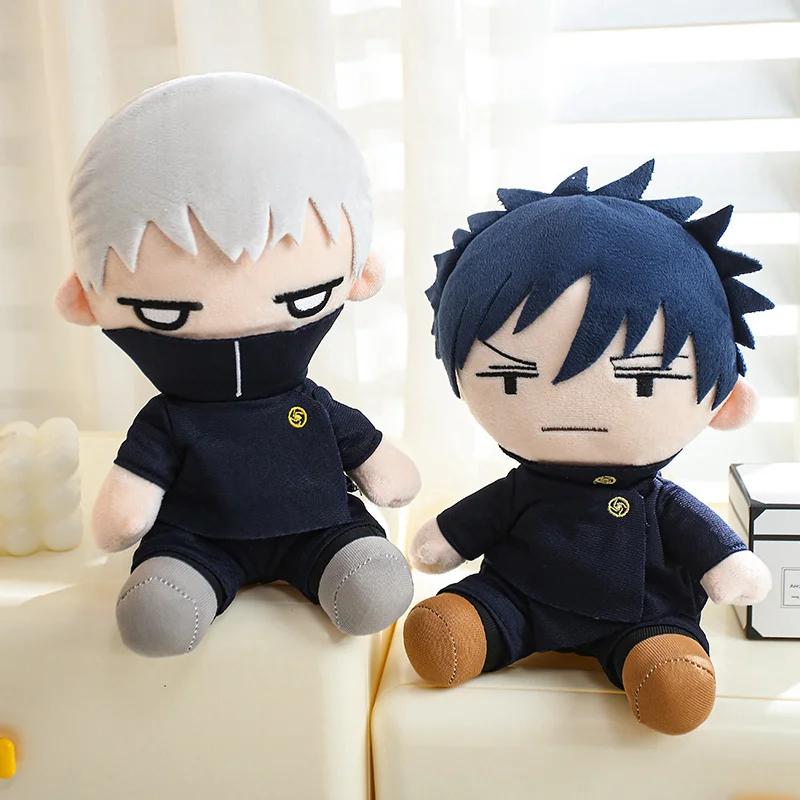 Jujutsu Kaisen Plush Doll Gojo Megumi Toge Three Roles Soft Fluffy Sitting Stuffed Figure Gift For Anime Manga Fans Desk Decor