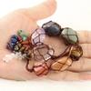7 Colors Chakra Gemstone Car Pendant Home Hanging Ornament Natural Stone Tassel Spiritual Meditation Auto Styling Decoration