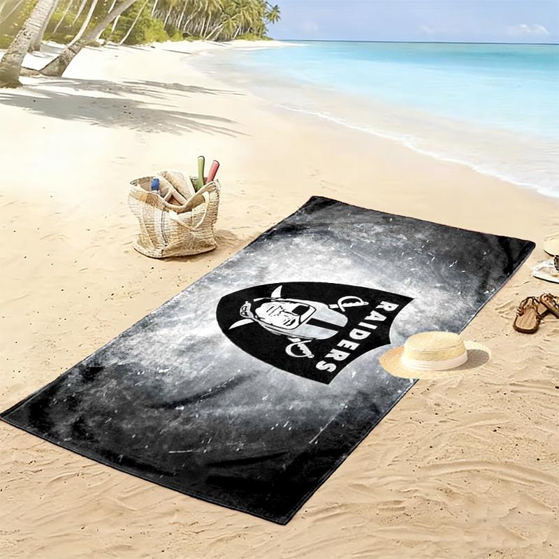 Las Vegas Raiders2 Print Beach Towel, Large Soft Quick Dry Towel for Beach Camping Swimming