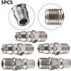 Thread Adapter Air Fitting Pneumatic Tools Air Fitting 5pcs