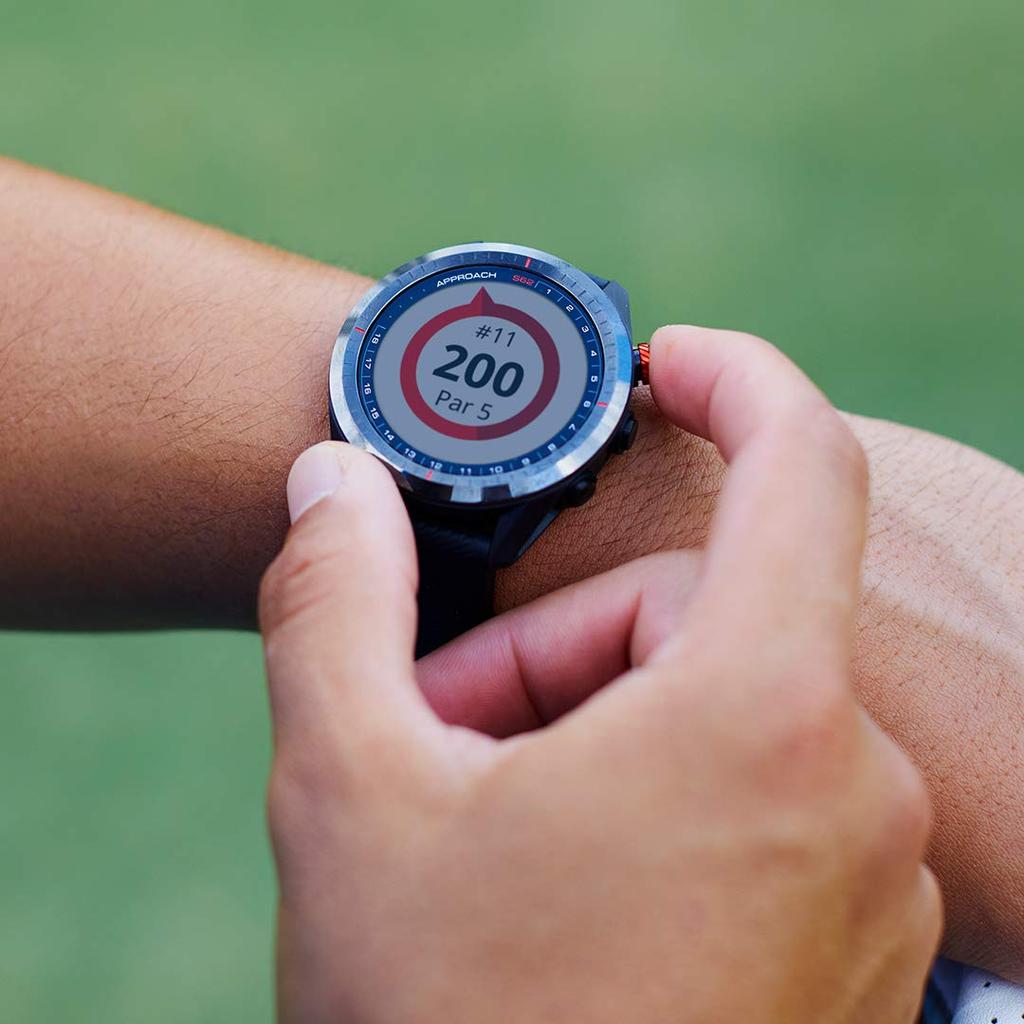 GARMIN Approach S62 Golf Navigation GPS für Android und Kapazität für bis zu 14 Tage über Golfplätze Caddie Sauerstoff Japanisch (Weiß schwarz) iOS.