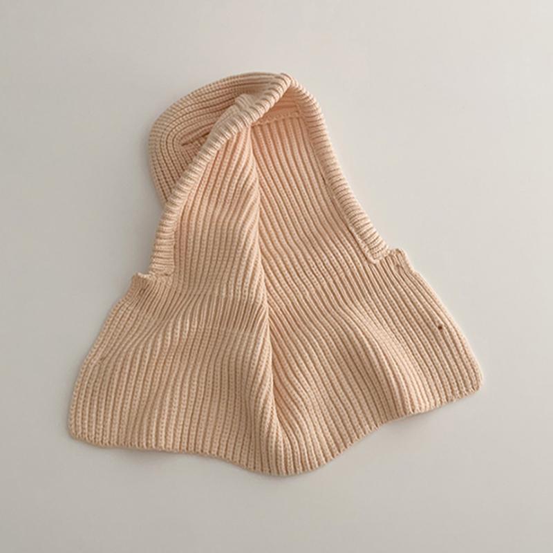 Autumn And Winter  Solid Color Warm Ear Protection Baby Hat Solid Color Windproof Children'S Wool Knitted Hat