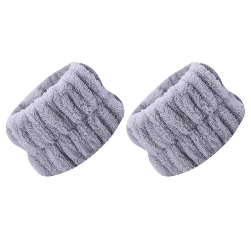 Face Wash Wristband Fleece Skincare Band Wrist Cuffs for Makeup Shower Girls Headbands Wrist Washband Oversleeves