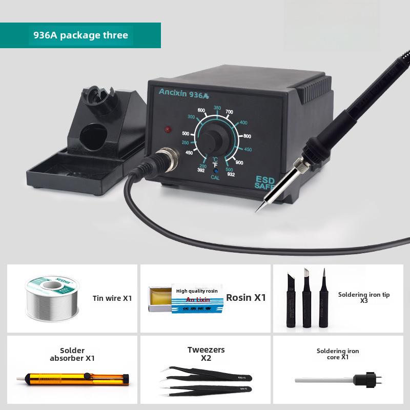 Lixin 936A Adjustable Temp Electric Soldering Iron with Digital Display & Anti-Static Features for Phone Repair