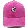 Snake wrap moon embroidery baseball cap washed retro dad hat personality hip hop men's and women's casual hat tide