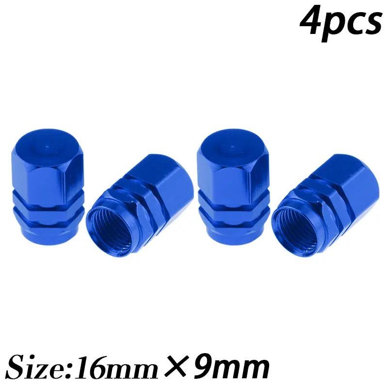 4Pcs/set Car Wheel Tire Valve Caps Aluminum Alloy Car Tire Valve Tyre Caps Stem Air Cap Airtight Cover Auto Motorcycle Supplies