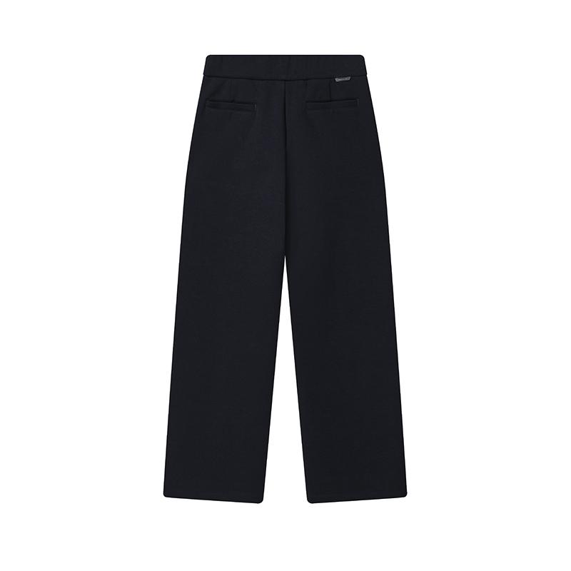 FILA White Simple Classic Versatile Comfortable Basic Knit Casual Pants Women bottoms Legendary-Blue F11W613602FNV